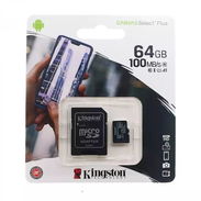 Micro SD Kingston (64 GB) Memoria MicroSD KINGSTON 64GB Clase 10 Canvas Select Plus con Adaptador SD US$ 15.00 - Img 56034824