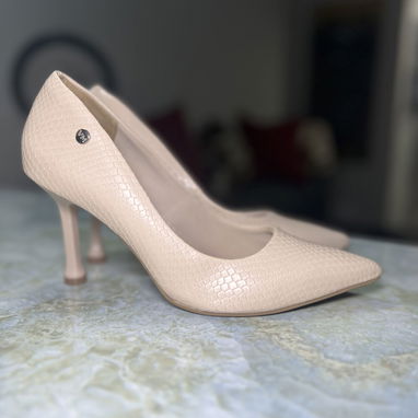 👠 TACONES VIAMARTE NUDE TEXTURA SERPIENTE (Talla 40) 👠 - 3/5