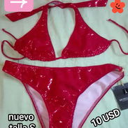 Bikini rojo nuevo con brillo. Talla S - Img 56565223