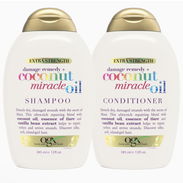 OGX Coconut Miracle Oil champú y acondicionador sin sal para cabello seco y dañado - Img 55673691