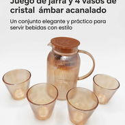Set de jarra con 4 vasos de cristal 8000 Cup - Img 55981533