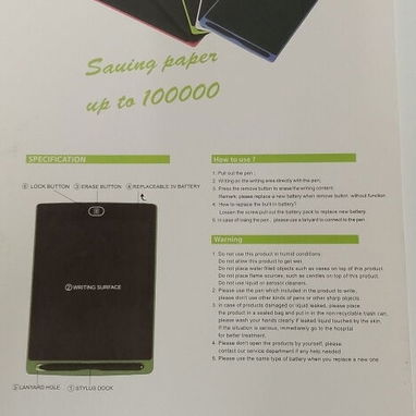 Tablet LCD de 12 pulg con botón de borrado - 2/5