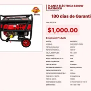 Planta Eléctrica Maxmech 8300W con Regulación de Voltaje AVR Profesional VPT#-0244 - Img 55289387
