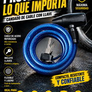 Candado de cable con llave - Img 56905675