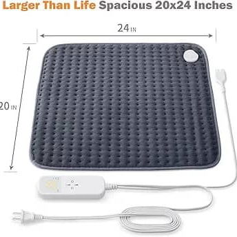 Almohadilla térmica de microfelpa ultra ancha – Almohadilla térmica eléctrica de 20 x 24 pulgadas .  25 Usd - Img 112072932
