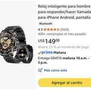 En Venta!!!! Smartwatch (Reloj Inteligente) de lujo para hombre. Solo tres meses de uso, está en óptimas condiciones. - Img 55061080