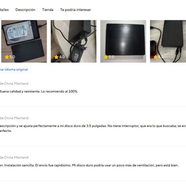 * Caja Disco Duro Externo 3.5" y 2.5" - Img 127187887