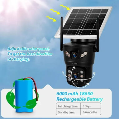 Cámara de seguridad solar 3 lentes - Img 123017565
