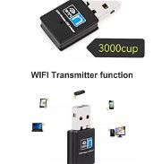 Adaptador Wifi USB inalámbrico   802.11n  a 300Mbps. Tarjeta de red Dongle para ordenador portátil y de escritorio. - Img 45893975
