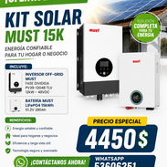 Kit fotovoltaico inversor must 12k fase dividida 110/220v + Bateria Must 15kwh 51.6v 300a domicilio grati - Img 55853909