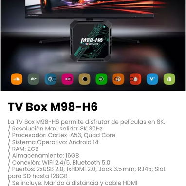 TV Box M98-H6 permite disfrutar de películas en 8K. - 3/6
