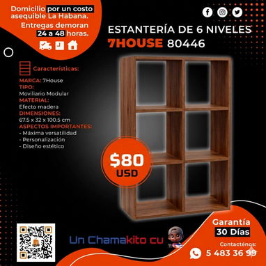 💯 PARA TU HOGAR 💯 ESTANTERÍA 6 NIVELES MARCA 7 HOUSE. SERVICIO DE MENSAJERÍA CON FACTURA. TLF 54833699 - Img 118734694