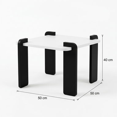 Mesa de centro 50x50 de MDF HIDROFUGO ESMALTADO estilo moderno - Img 118669614