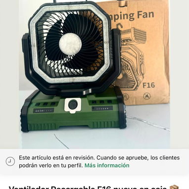 🔥 ¡VENTILADORES RECARGABLES DISPONIBLES! 🔥 🌬️ Olvídate de los apagones y del calor.  🔋 Ventiladores recargables - 3/3