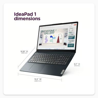 Laptop Lenovo IdeaPad 1 15.6'' AMD Ryzen 5 7520U 8GB RAM 256GB SSD Almacenamiento (Modelo 82VG00QFUS) - 💙Azul Oscuro 🔶 - 3/8