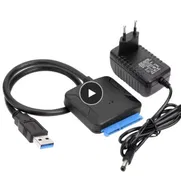 Cable adaptador SATA a USB 3,0, convertidor de disco duro,con adaptador de corriente de 12V,3,5/2,5 pulgadas, SSD, HDD - Img 48582365