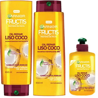 KIT GARNIER FRUCTIS OIL REPAIR LISO COCO, PARA CABELLOS REBELDES, SECOS Y CON FRIZZ - Img 112599124