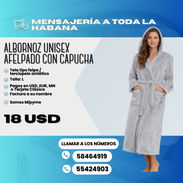 🛁 ALBORNOZ UNISEX AFELPADO CON CAPUCHA 💲 Precio: 18 USD - Img 54816151