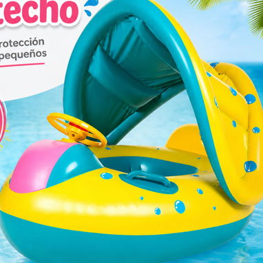 Salvavidas con techo y pelota para niños - 2/2