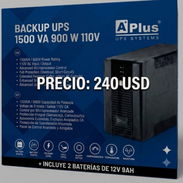 IMPRESCINDIBLE PARA TUS EQUIPOS INFORMÁTICOS UPS BACKUP 110V 1500 VA 900 W 2 BATERÍAS DE 12V 9AH TODO NUEVO EN CAJA - Img 57013800