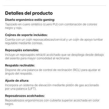 Silla gamer ergonómica - 2/2