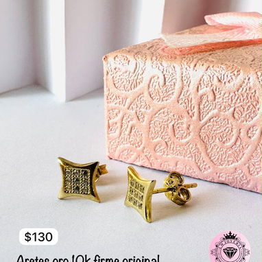 Aretes originales Oro 10K. El precio varía según el modelo. LM joyería. Garantía en su compra - 7/9