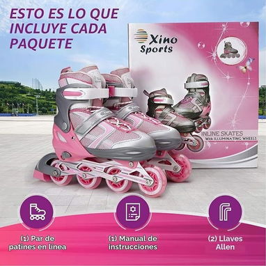 Patines en Línea Ajustables para Niña – Rosa y Gris | Nuevo | videojuegoshabana.com/p/1480 - 5/5