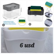 Dispensador de detergente con esponja para fregar - Img 56242951