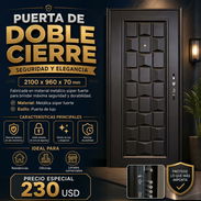 ✨ PUERTA DE DOBLE CIERRE ✨  PUERTA DE DOBLE CIERRE CON MARCO  ✅ 2100x 960 x 70 MM 🛡️ Seguridad y durabilidad  🚚 ENVÍO - Img 57791123