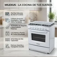 Cocina 6 Hornillas potentes, marca MILEXUS 30" Blanca Luz en Horno + Encendido Magneto $440 USD (Transporte Gratis - Img 57705989