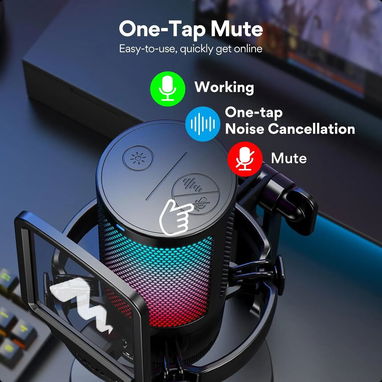 (X) MAONO Micrófono USB con cancelación de ruido – DGM20 - Img 126484496