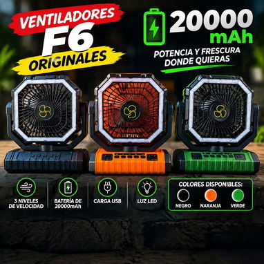 VENTILADORES RECARGABLES F6 ORIGINALES - 3/3