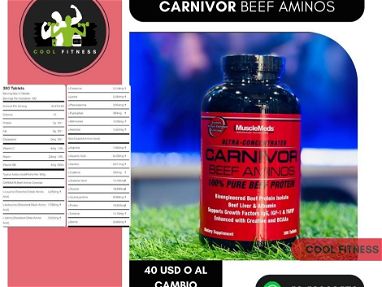 ☎️⚡⚡*Musclemeds Carnivor Beef Aminos 300 caps 100 serv* - Img main-image-41580163