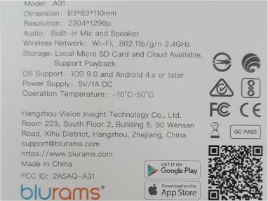 Camara de seguridad wifi interior/exterior New, Bluramd multi proposito - Img 61320366