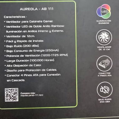 [PC]🖥️Fan 12cm rgb doble anillo por ambas caras full led con Conector estándar de la fuente de 4 pines - 3/3