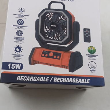 VENTILADOR RECARGABLE MODELO F6 DE 20.000MAH. 4 VELOCIDADES, GIRAN CON LUCES LED, TEMPORIZADOR, CON MANDO A DISTANCIA - Img 122762712