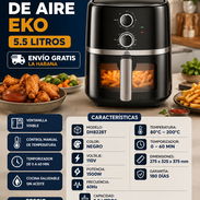 🍗 5.5 LITROS 🍗 FREIDORA DE AIRE EKO 5.5 LITROS. ENTREGA GRATIS CON FACTURA Y GARANTIA. 📲 54833699 - Img 56534625