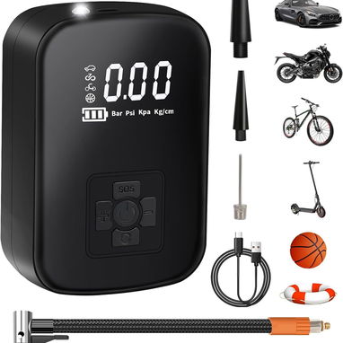 Inflador-Medidor electrico inalambrico para Autos, Motos, bicicletas y otros, se carga por USB. Nuevo en su Caja! - Img 116635925