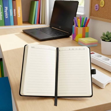 Agenda pequeña  -Medida: A5 -Disponibilidad de colores: negro, gris, rosado -Hojas rayadas - 4/5
