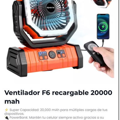 Ventilador recargable F6 - F10 - 2/2