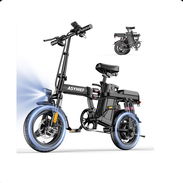 Bicicleta Eléctrica Plegable 14” 1200W 24MPH Batería 48V 10Ah Suspensión y Frenos de Disco - Img 56872403