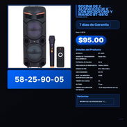 BOCINA DE 2 ALTAVOCES DE 8´´ CON MICROFONO Y MANDO BT-8810 VPT -0293 - Img 57888999
