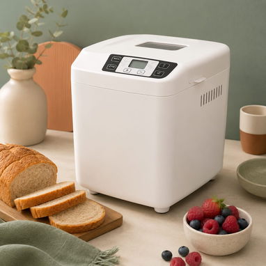 🛍️ Maquina para hacer pan  📝 Máquina de Pan, 2LB 12-EN-1, Ajuste sin Gluten, Sartén Antiadherente, 2 Tamaños de Pan, 1 - 2/2