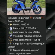 BiciMoto RX Combat ! OJO DE USO !! ,laisla 💯 - Img 58245804