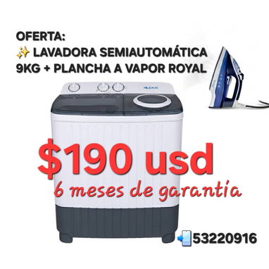 Lavadora semiautomática 9kg con 6 meses de garantía - Img 117260419
