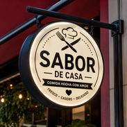 Letrero caja de luz circular para restaurante - Img 57179353
