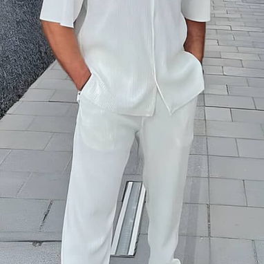 Ropa blanca de lino , camisa blanca de lino , pantalón blanco de lino y mucho mas - Img 92343026