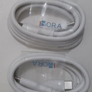 CABLE TIPO C A TIPO C 3A CARGA RÁPIDA Y TRANSFIEREN DATOS MIDEN 1 METRO (MARCA 1HORA) - Img 55122212
