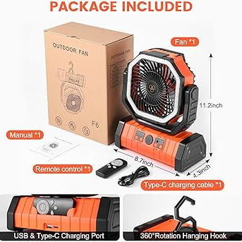 EXCELENTE VENTILADOR RECARGABLE F6 - NUEVO EN SU CAJA - Img 125898343