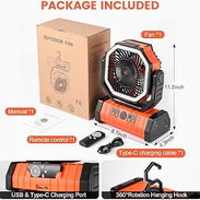 VENTILADOR RECARGABLE F6 - 20 000mAh- NUEVO EN SU CAJA - Img 56366511